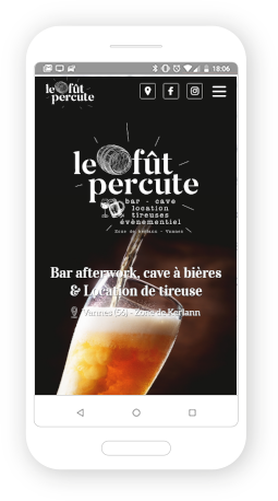 Version mobile, responsive Le fût percute - Site Internet