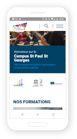 Version mobile, responsive Saint-Paul  Saint-Georges - Site Internet